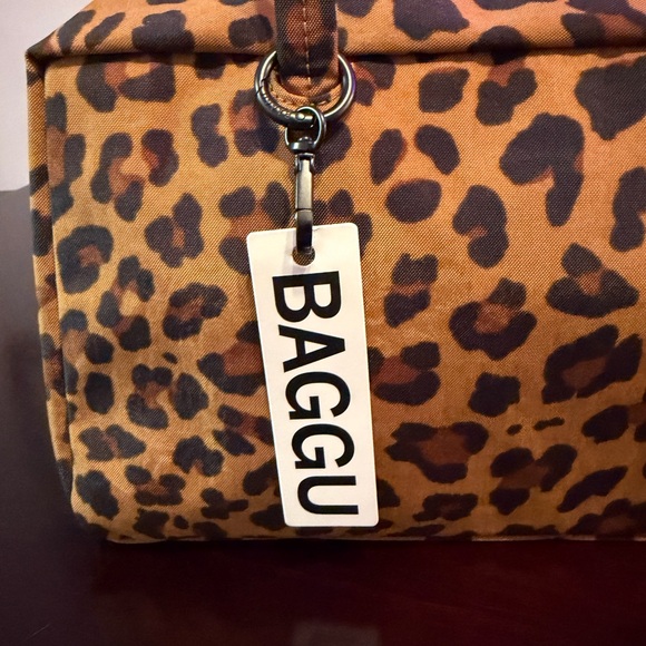 BAGGU Leopard Bowler Bag VIRAL NWT - Picture 4 of 11